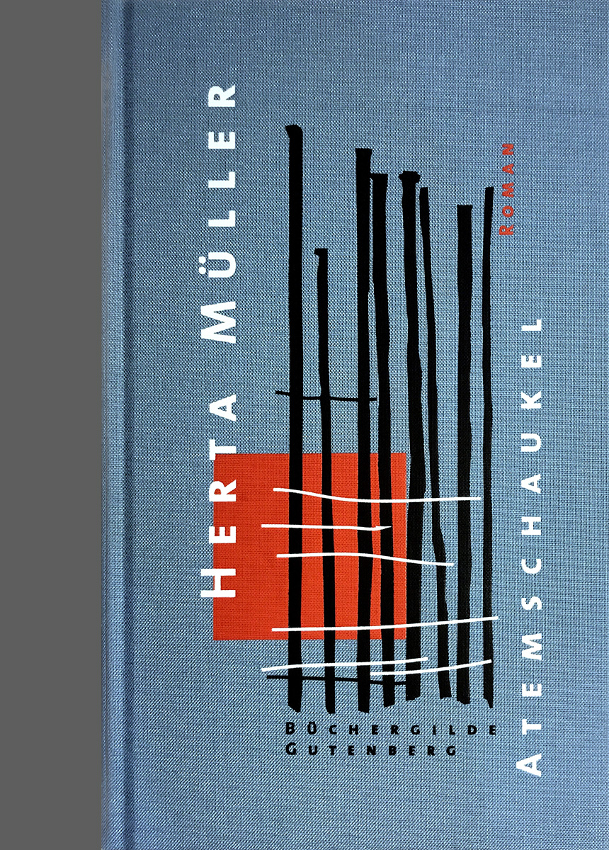 Herta Müller<br>»Atemschaukel«<br>Leinenband mit<br>dreifarbiger Prägung