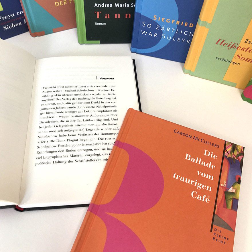 »Die kleine Reihe«<br>Reihengestaltung innen und außen<br>Büchergilde Gutenberg<br>&nbsp