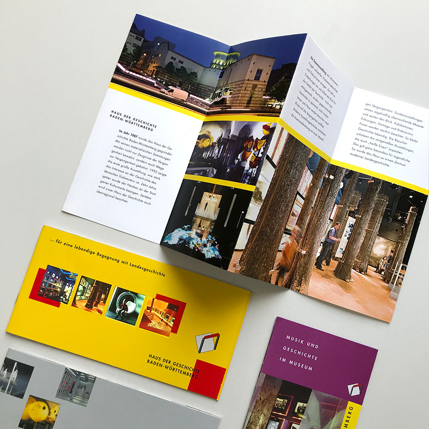 Haus der Geschichte Baden-Württemberg<br>Drucksachengestaltung Folder und Broschüren<br>&nbsp<br>&nbsp