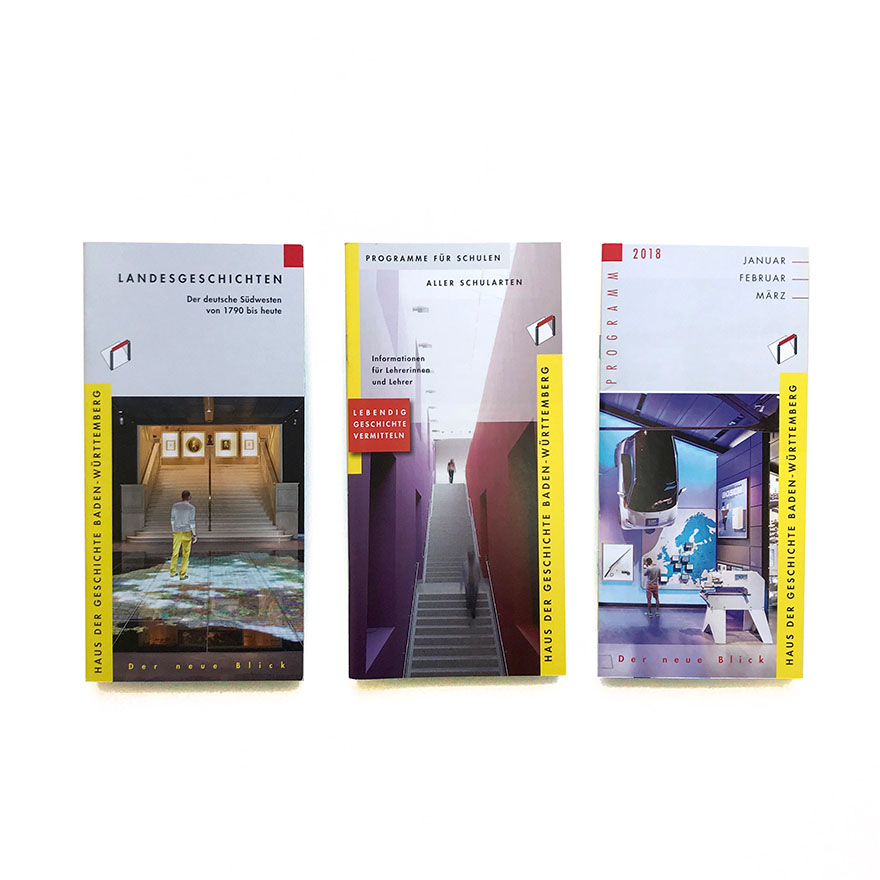 Haus der Geschichte Baden-Württemberg<br>Drucksachengestaltung Folder und Broschüren<br>&nbsp<br>&nbsp