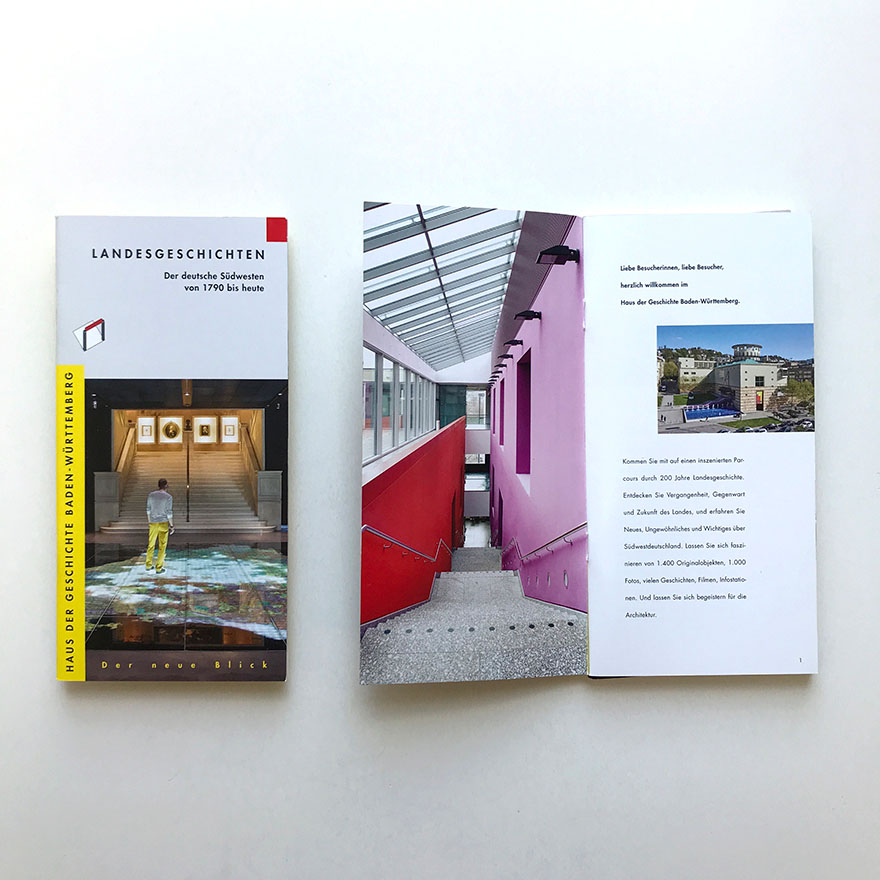 Haus der Geschichte Baden-Württemberg<br>Drucksachengestaltung Folder und Broschüren<br>&nbsp<br>&nbsp