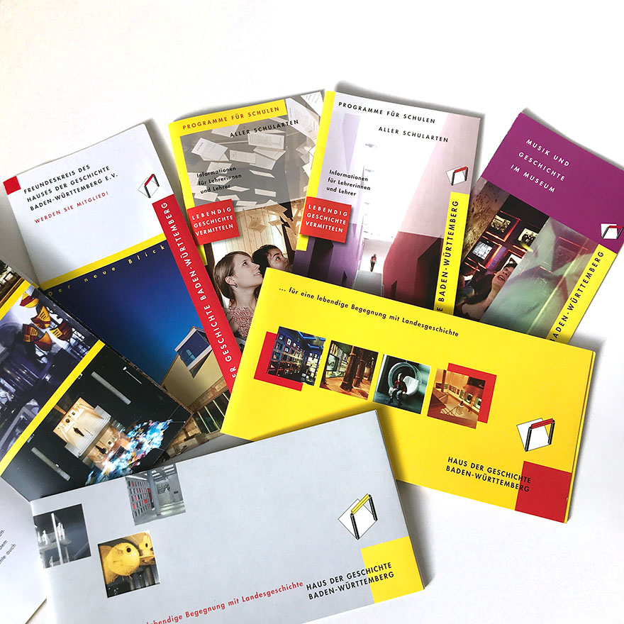 Haus der Geschichte Baden-Württemberg<br>Drucksachengestaltung Folder und Broschüren<br>&nbsp<br>&nbsp