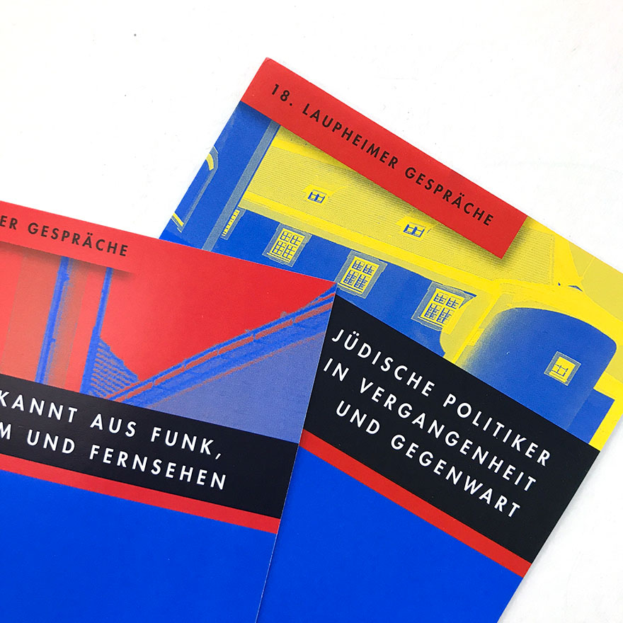 »Laupheimer Gespräche«<br>Erscheinungsbild für eine Veranstaltungsreihe<br>in einem Zweigmuseum des<br>Hauses der Geschichte Baden-Württemberg