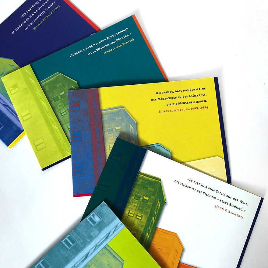 Universitätsbibliothek Frankfurt am Main und<br>BZG Bibliothekszentrum Geisteswissenschaften<br>Grußkartenserien zum Jahreswechsel<br>&nbsp